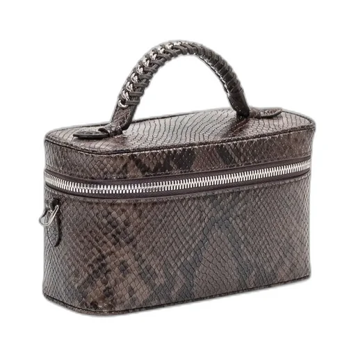 Embossed Zipped Vanity Bag