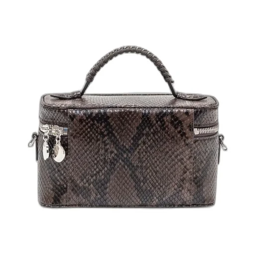 Embossed Zipped Vanity Bag