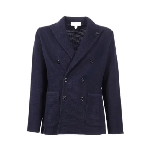 Lardini Double-Breasted Logo Detailed Jacket
