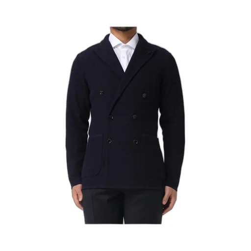 Lardini Double-Breasted Logo Detailed Jacket