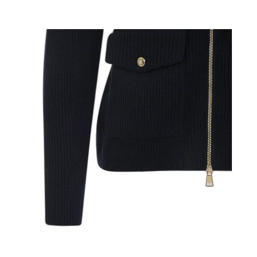 Moncler Zip-Up Ribbed Cardigan