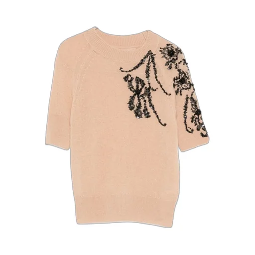 Floral-Embellished T-Shirt