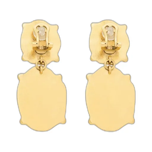Saint Laurent Cabochon Pendant Earrings