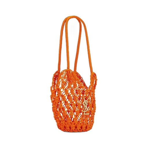 Saint Laurent Logo Plaque Knotted Shoulder Bag