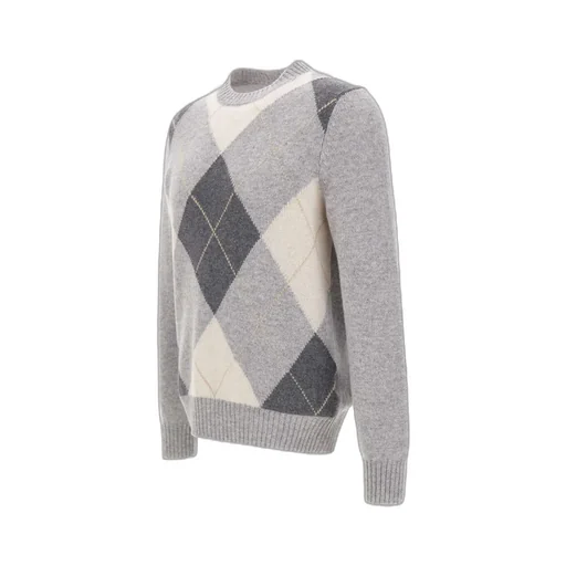 Gran Sasso Checked Crewneck Jumper