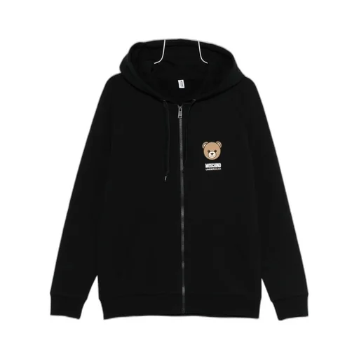 Teddy-Print Zip-Up Loungewear