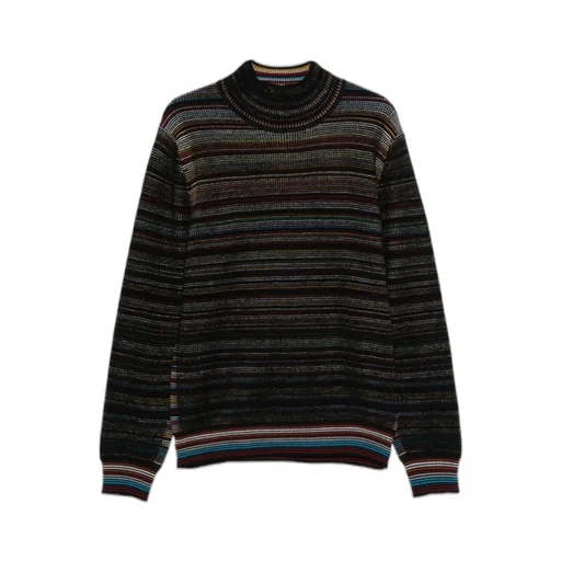 Paul Smith Signature Stripe Waffle Roll Neck Jumper