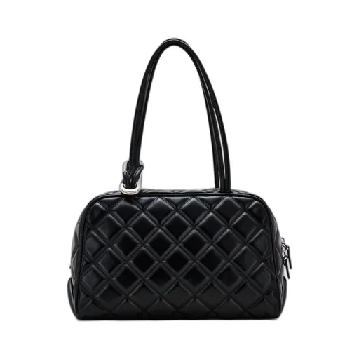 The Quilted Leather Dual Satchel Handbag