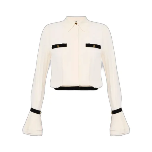 Elisabetta Franchi Slim Fit Georgette Blouse