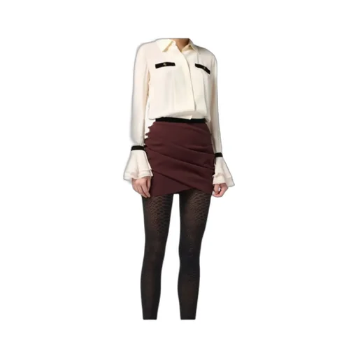 Elisabetta Franchi Slim Fit Georgette Blouse