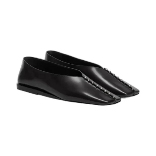 Studded Pointed-Toe Flats