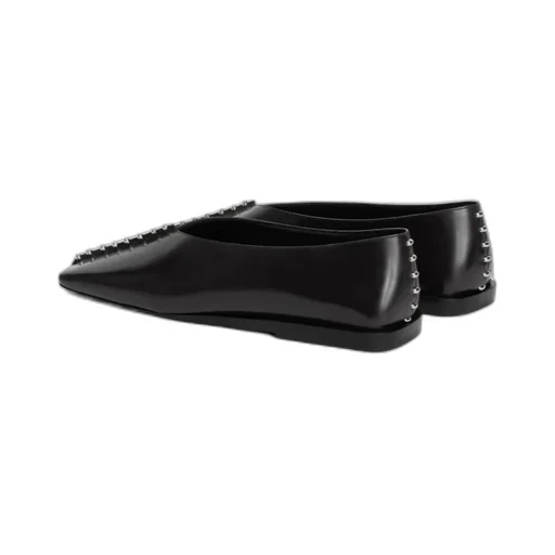 Studded Pointed-Toe Flats