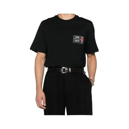 Rose-Print Patch T-Shirt