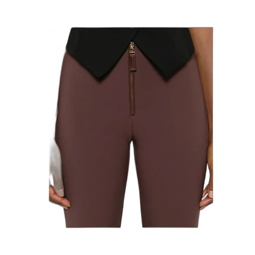 Zip-Detail Flared Trousers