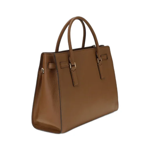 Lock-Accent Top-Handles Tote Bag