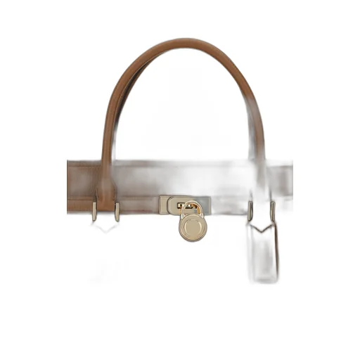 Lock-Accent Top-Handles Tote Bag