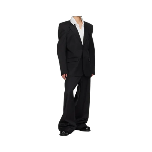 Pleated Wide-Leg Trousers