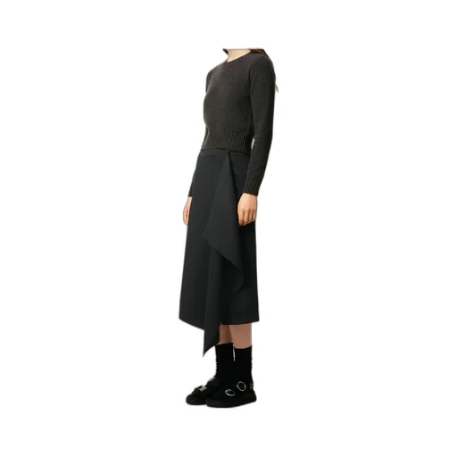 Ami Midi Wrapped Skirt