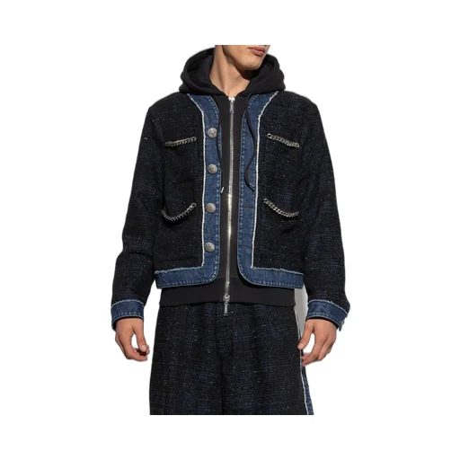 Chain-Trimmed Tweed Jacket