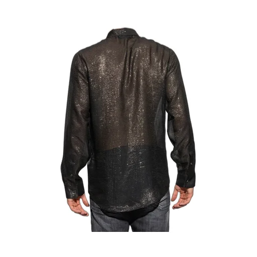 Sparkling Tie-Neck Shirt