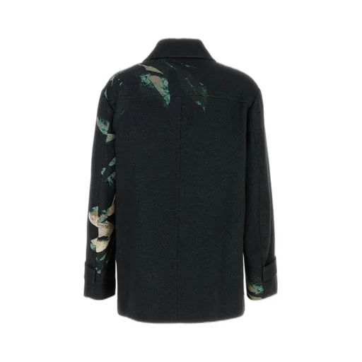Dries Van Noten Floral Motif Double-Breasted Coat