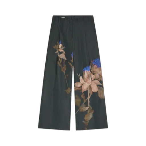 Dries Van Noten Thistle Printed Pleated Pants