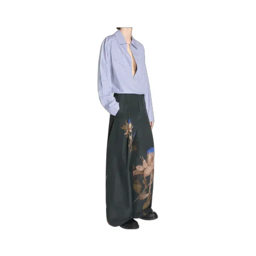 Dries Van Noten Thistle Printed Pleated Pants