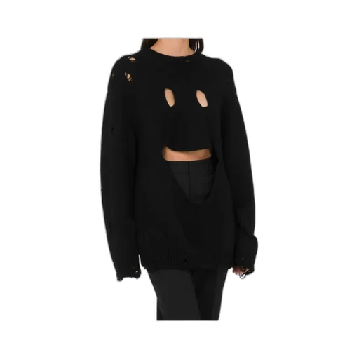 Smiley Face Distressed Sweater