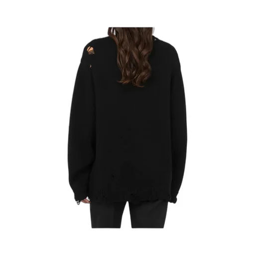 Smiley Face Distressed Sweater