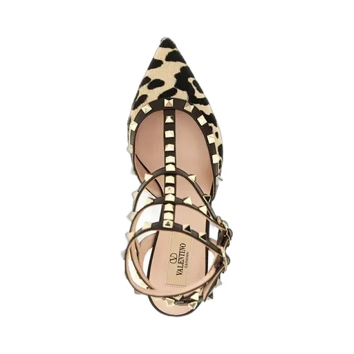 Valentino Garavani Rockstud Leopard Printed Pumps