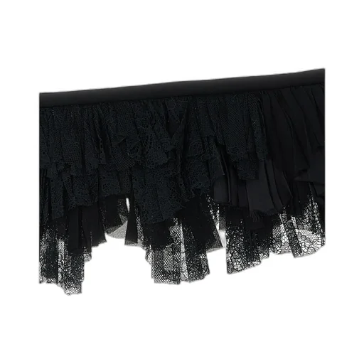 Lace-Fringed Silk Scarf