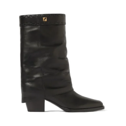 Fendi Square-Toe Ankle Boots