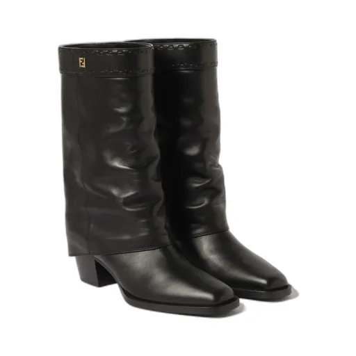 Fendi Square-Toe Ankle Boots