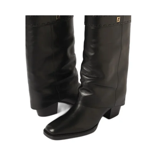 Fendi Square-Toe Ankle Boots