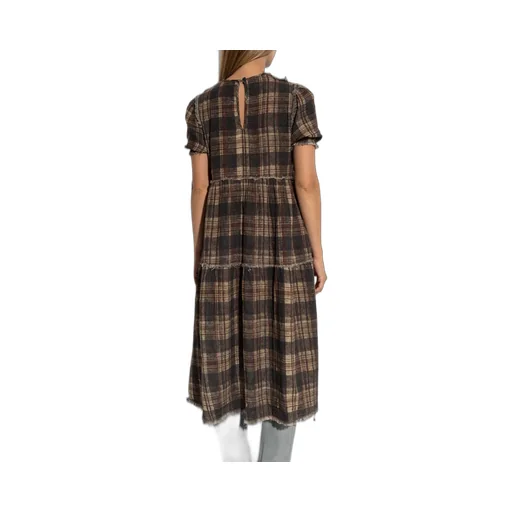 Tiered Check Dress