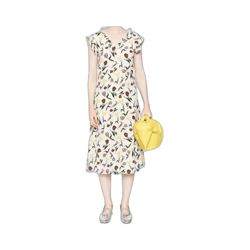 Floral-Print Midi Dress