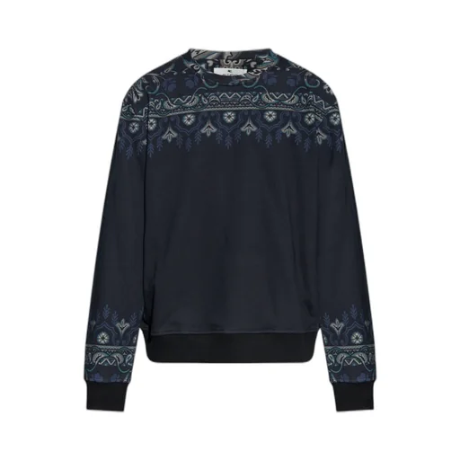Paisley-Print Crew-Neck Sweatshirt
