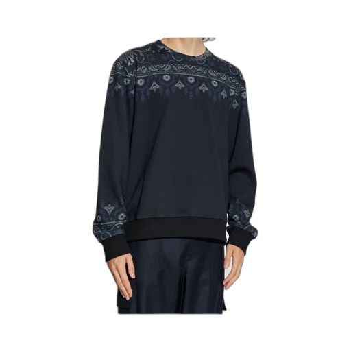 Paisley-Print Crew-Neck Sweatshirt