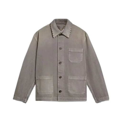 Stud-Embellished Denim Shirt