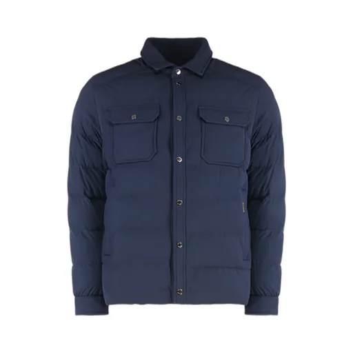 Quilted Shirt-Collar Jacket