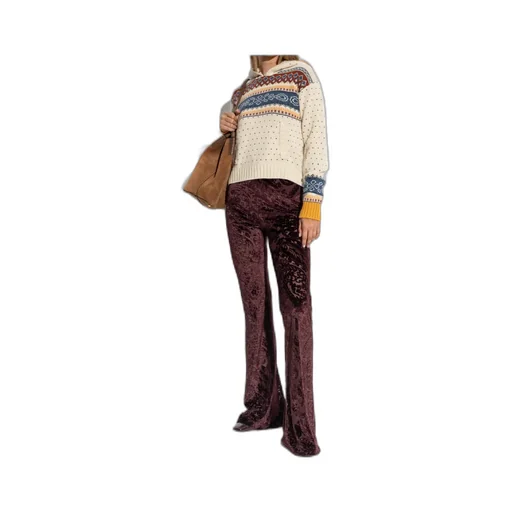 Patterned Hooded Sweater