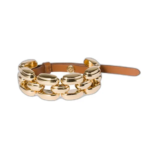 Metal And Leather Bracelet