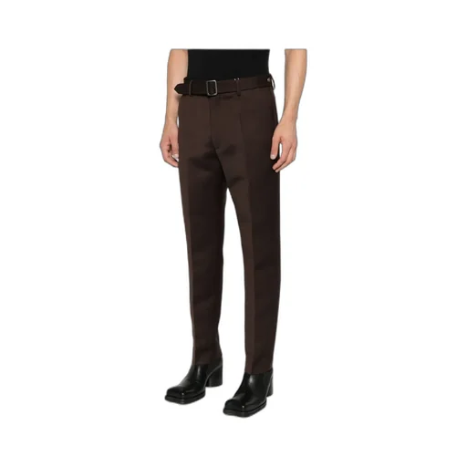 Mm6 Maison Margiela Pressed Crease Belted Pants