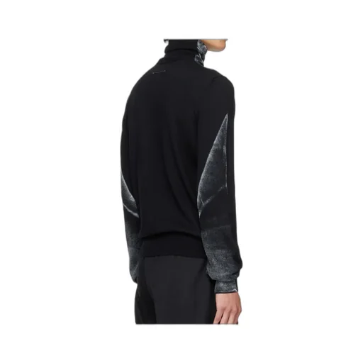 High-Neck Panelled Sweater