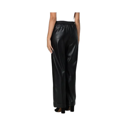 Wide-Leg Leather Pants