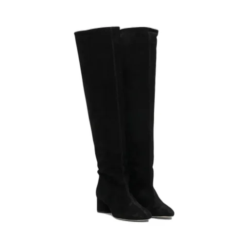 55Mm Willa Suede Block-Heel Boots
