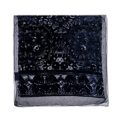Paisley-Pattern Velvet Scarf