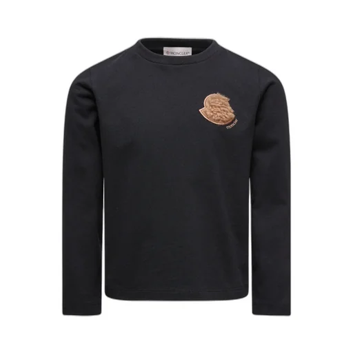 Teddy Logo Long Sleeve Cotton T-Shirt