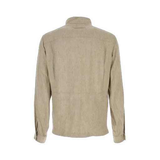 Zegna Long Sleeved High-Neck Field Jacket