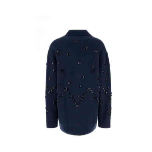 Alberta Ferretti Oversized Embellished Cardigan